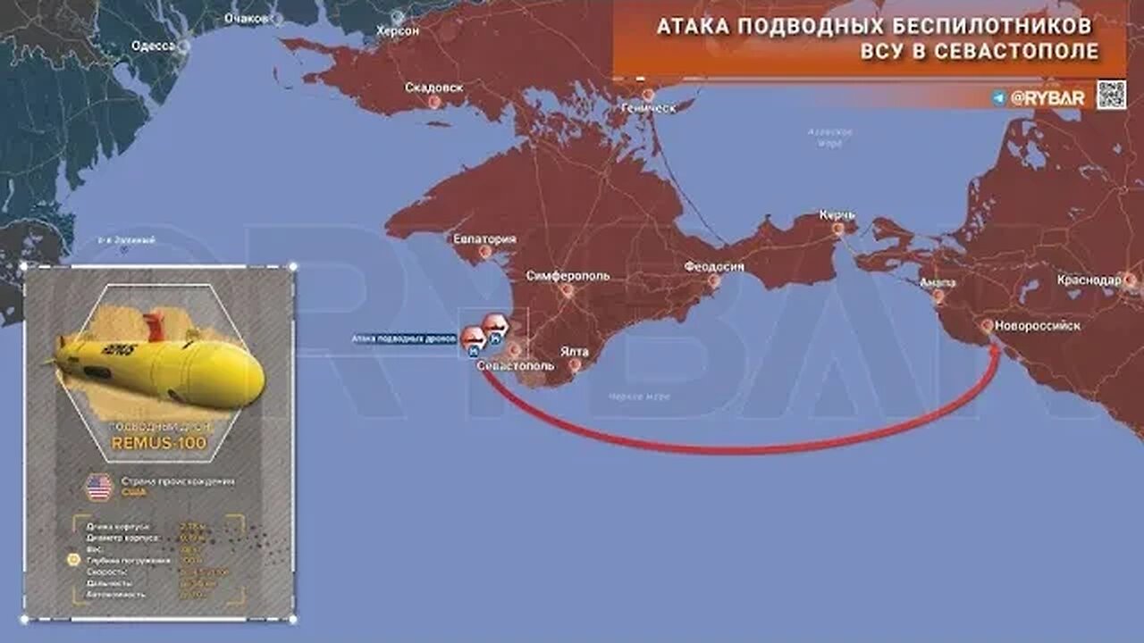 UCRÂNIA ATACOU BARCOS RUSSOS COM DRONES SUBMARINOS