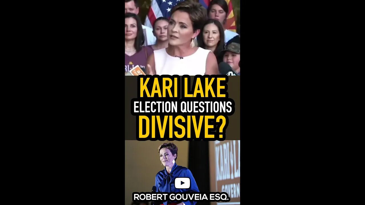 Election Questions Divisive? Kari Lakes Answers Masterfully #shorts