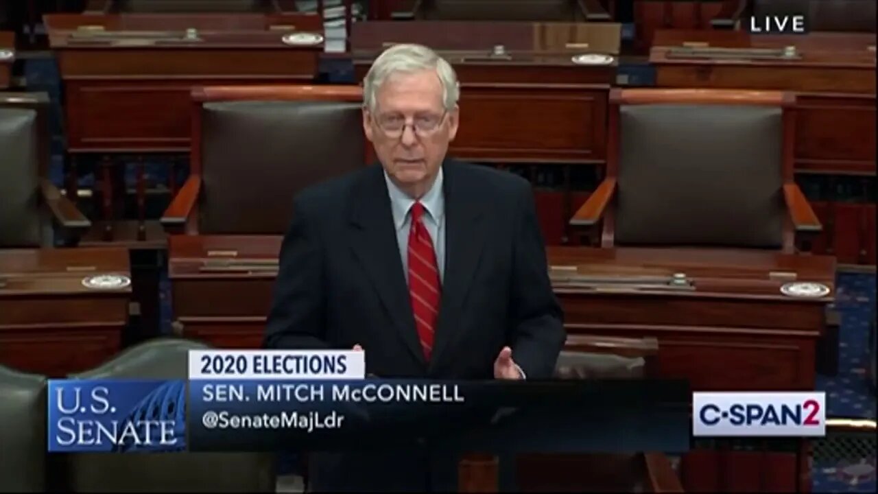 Sen. McConnell Calls Out Dems: "Spent 4 Years Refusing To Accept The Validity Of The Last Election”