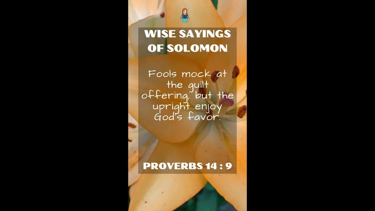 PROVERBS 14:9 | Wise Sayings of Solomon