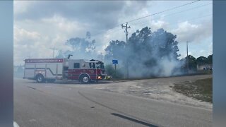 Child playing with fireworks causes brush fire