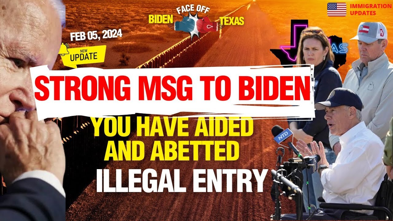 Just Now: Gov. Abbott Strong MSG to Biden From Texas Border | 14 States Unity, Biden On Texas 2024