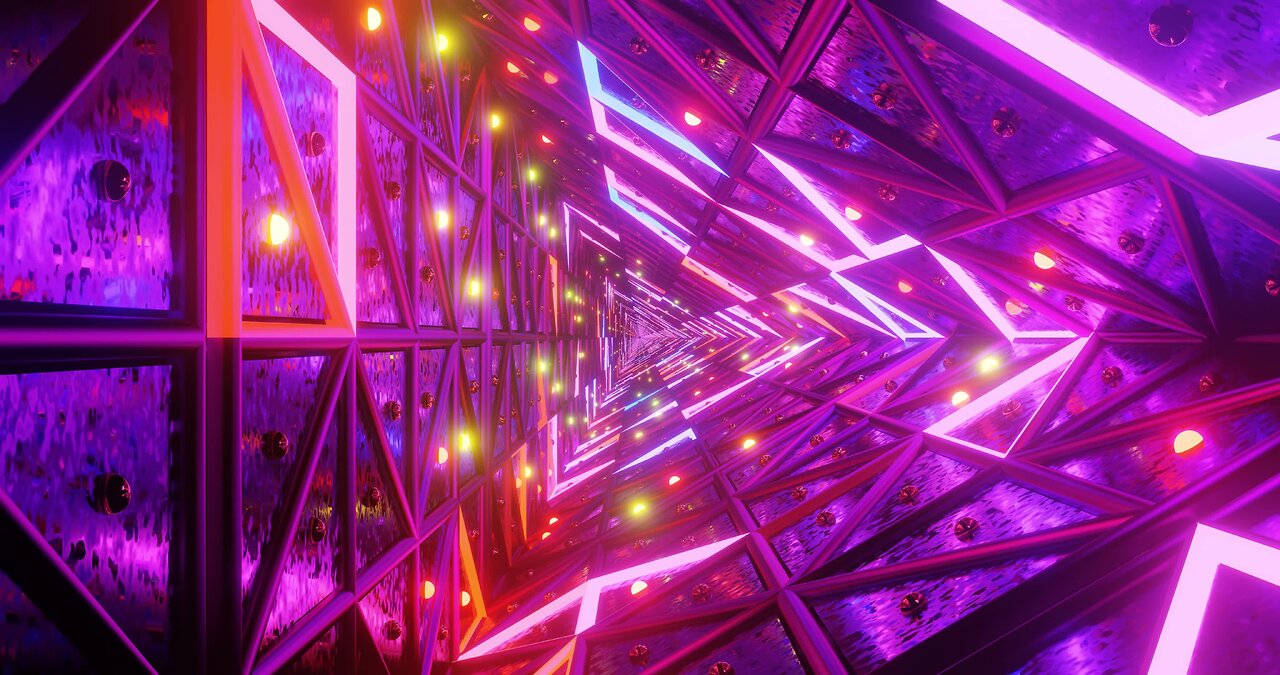 Neon Tunnel 4K 60fps | Perfect Background for Music Producers & DJs