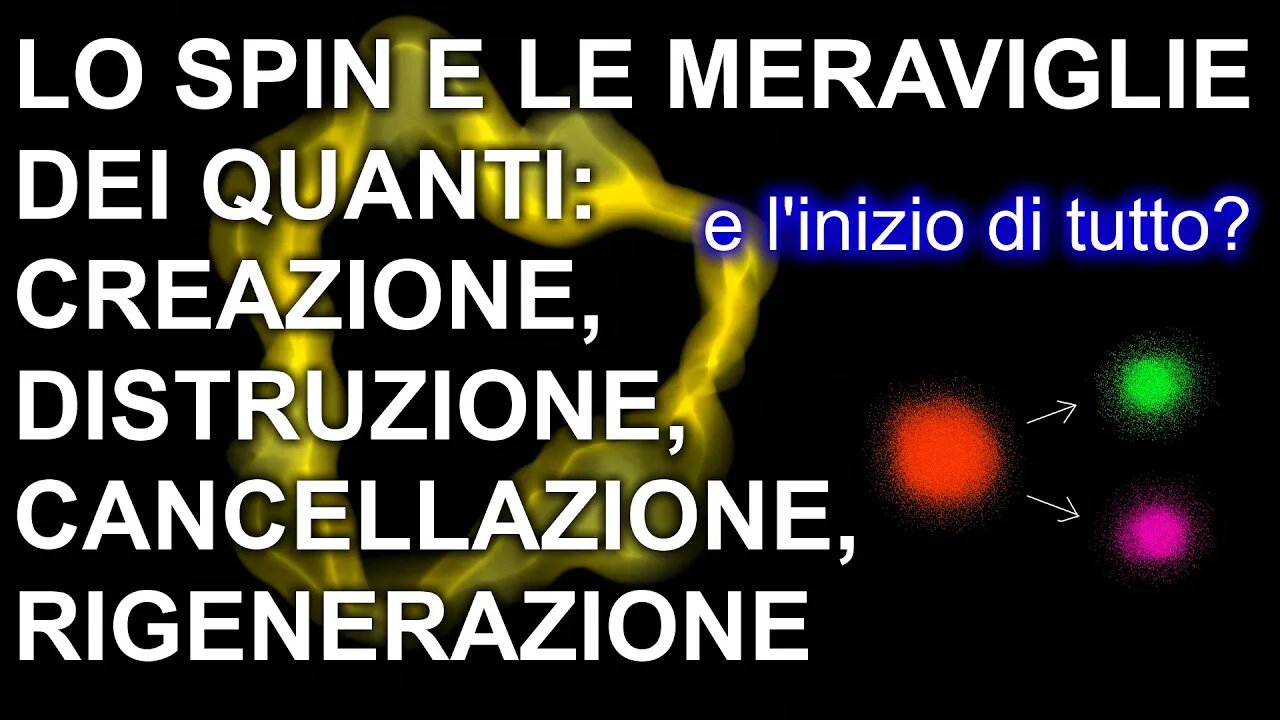 Spin e meraviglie dei quanti Creazione distruzione/cancellazione rigenerazione E l'inizio di tutto?