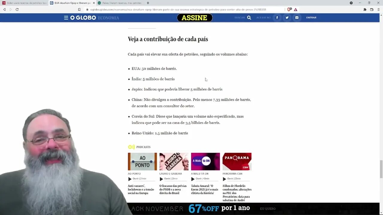 Joe Biden liberou 50 milhões de barris da reserva estratégica para baixar preço do petróleo — PETER