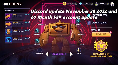 Disney Sorcerer's Arena- November 30 2022 discord update and 20 month f2p account update.