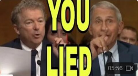 FAUCI BUSTED LYING TO CONGRESS