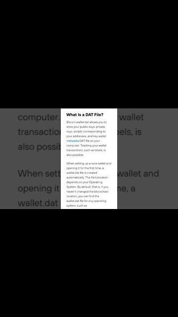 What Is Bitcoin Wallet Backup a DAT File? #cryptomash @CryptoCrewUniversity @CryptoCasey @waqarzaka