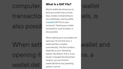 What Is Bitcoin Wallet Backup a DAT File? #cryptomash @CryptoCrewUniversity @CryptoCasey @waqarzaka