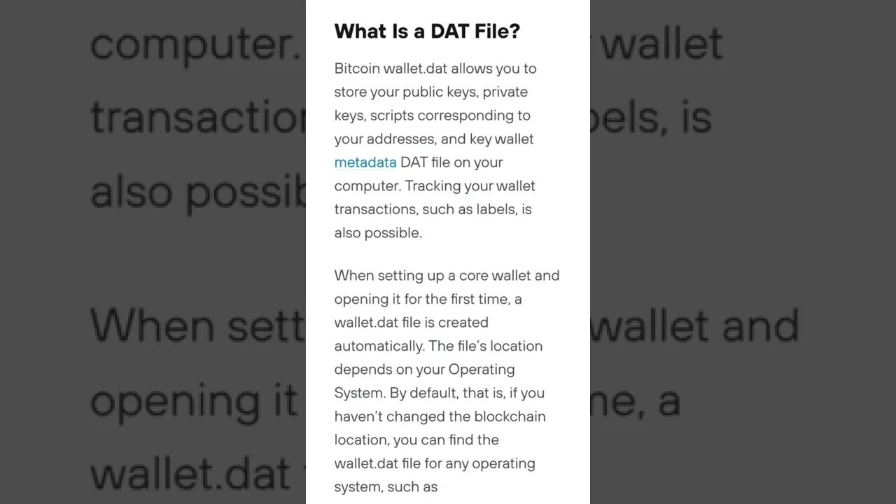 What Is Bitcoin Wallet Backup a DAT File? #cryptomash @CryptoCrewUniversity @CryptoCasey @waqarzaka