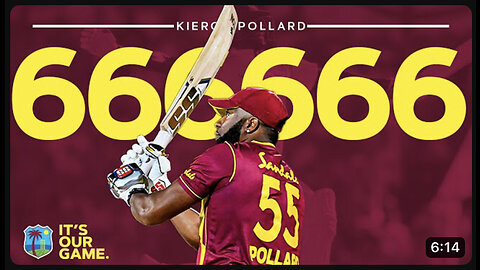 Kieron Pollard HITS Six Sixes in an Over