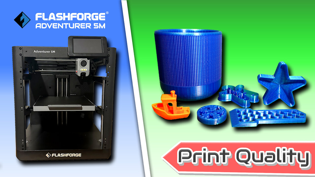 Flashforge Adventurer 5M Print Quality! (Printing Everything Pre-Loaded!)