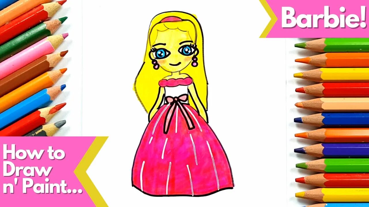 How to Draw and Paint Barbie Princess