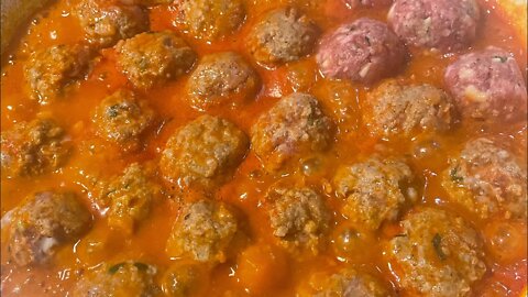 Italian meatballs for Valentine’s Day dinner. Keto and gluten free