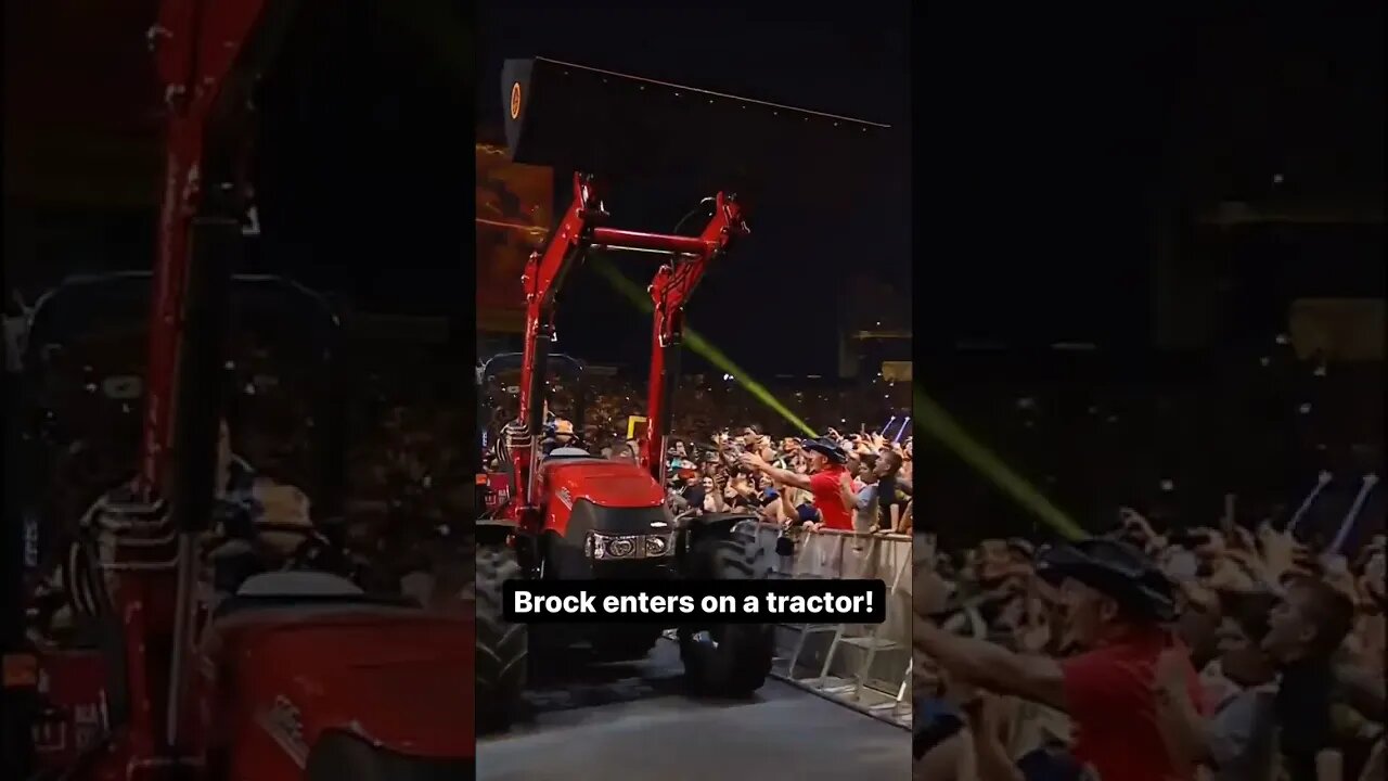 Brock Lesnar Entrance on a Tractor. #brocklesnar #summerslam