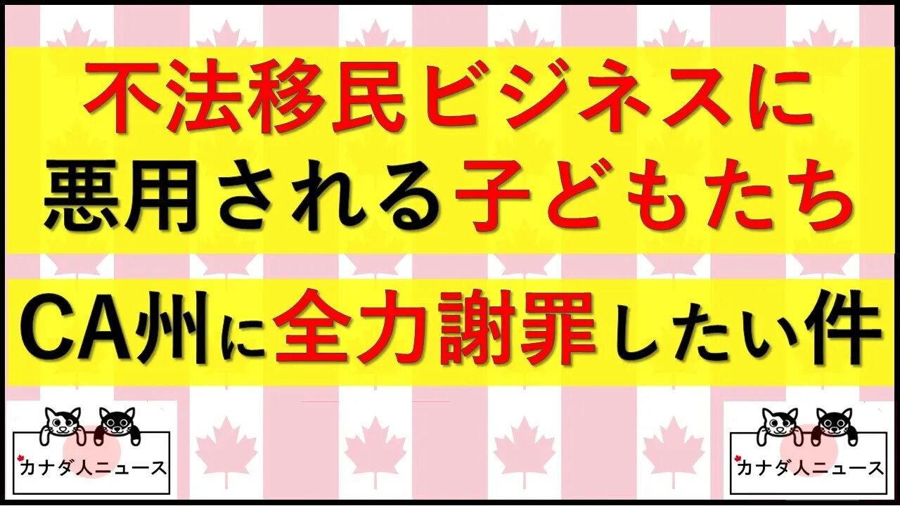 4.16 不法移民ビジネスに利用される子ども/CA州に全力謝罪