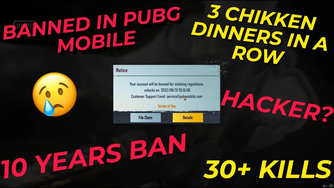 My Account Got Banned Cause I Got 3 Chicken Dinners In A Row | PUBG Mobile