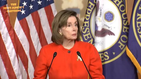 Democrat Pelosi reports the news.