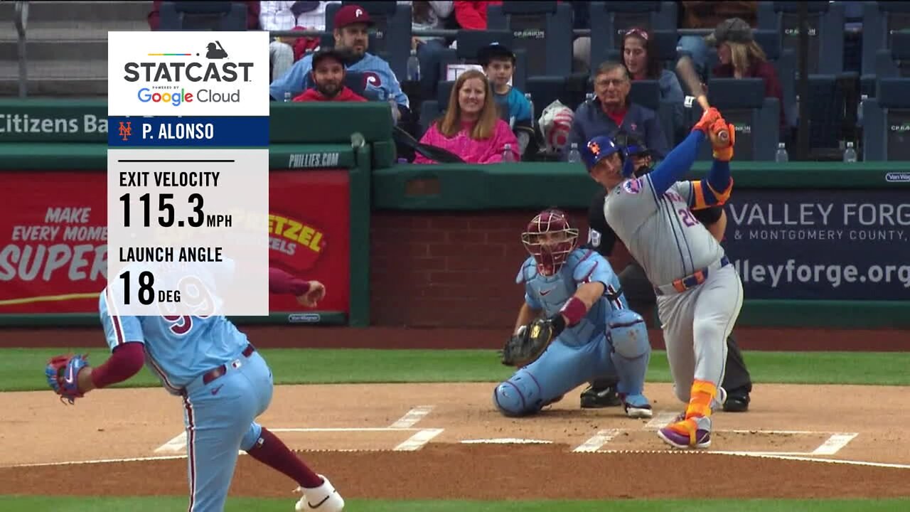 Pete Alonso's 115.3 mph, 18 degree launch angle homer