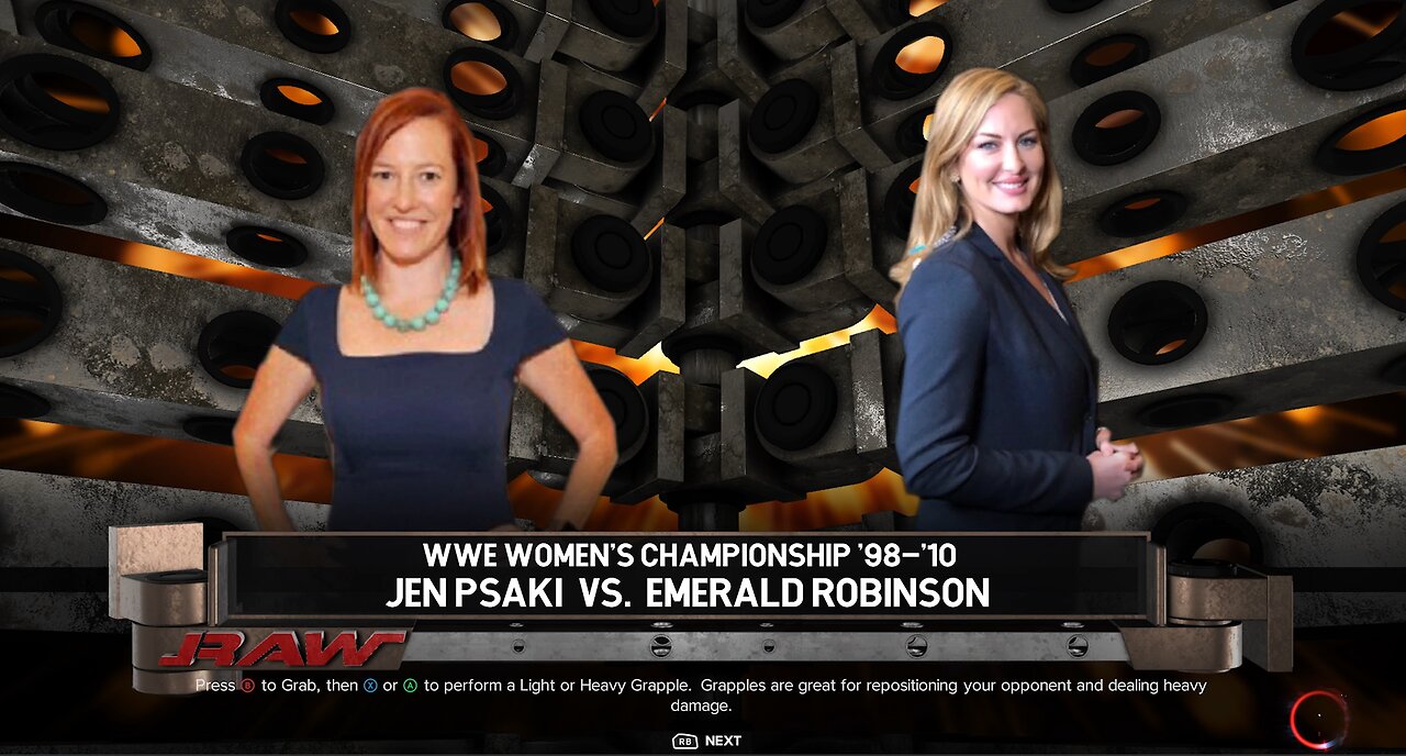 Jen Psaki Vs. Emerald Robinson (Champion) (WWE 2K23)