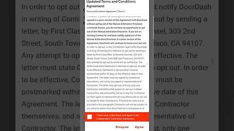 Doordash Independent Contractor Agreement April 2023