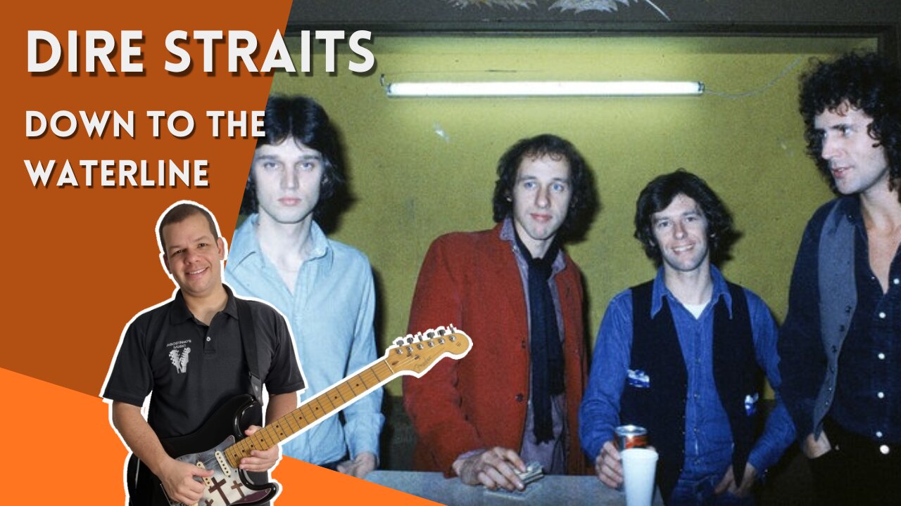 Como tocar DOWN TO THE WATERLINE (Dire Straits) - Aula Completa + PDF