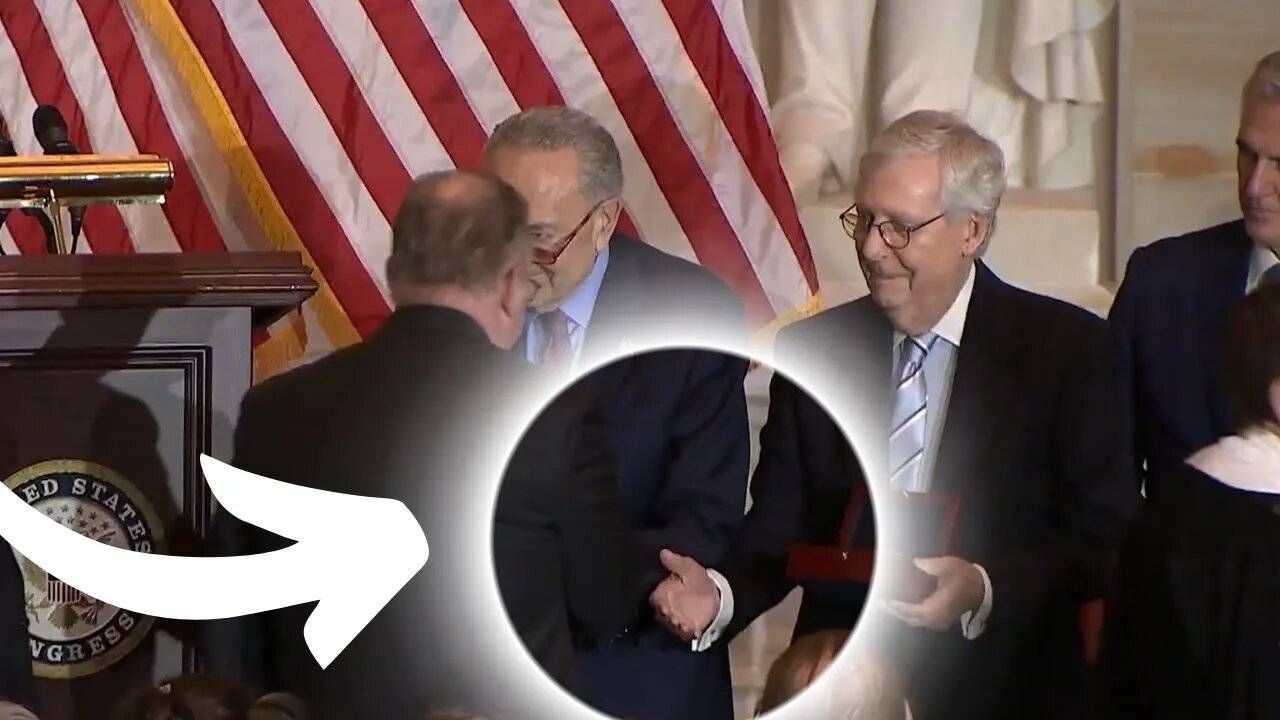 Pelosi and Schumer smirk while January 6th awardees refuse to acknowledge McCarthy and McConnell