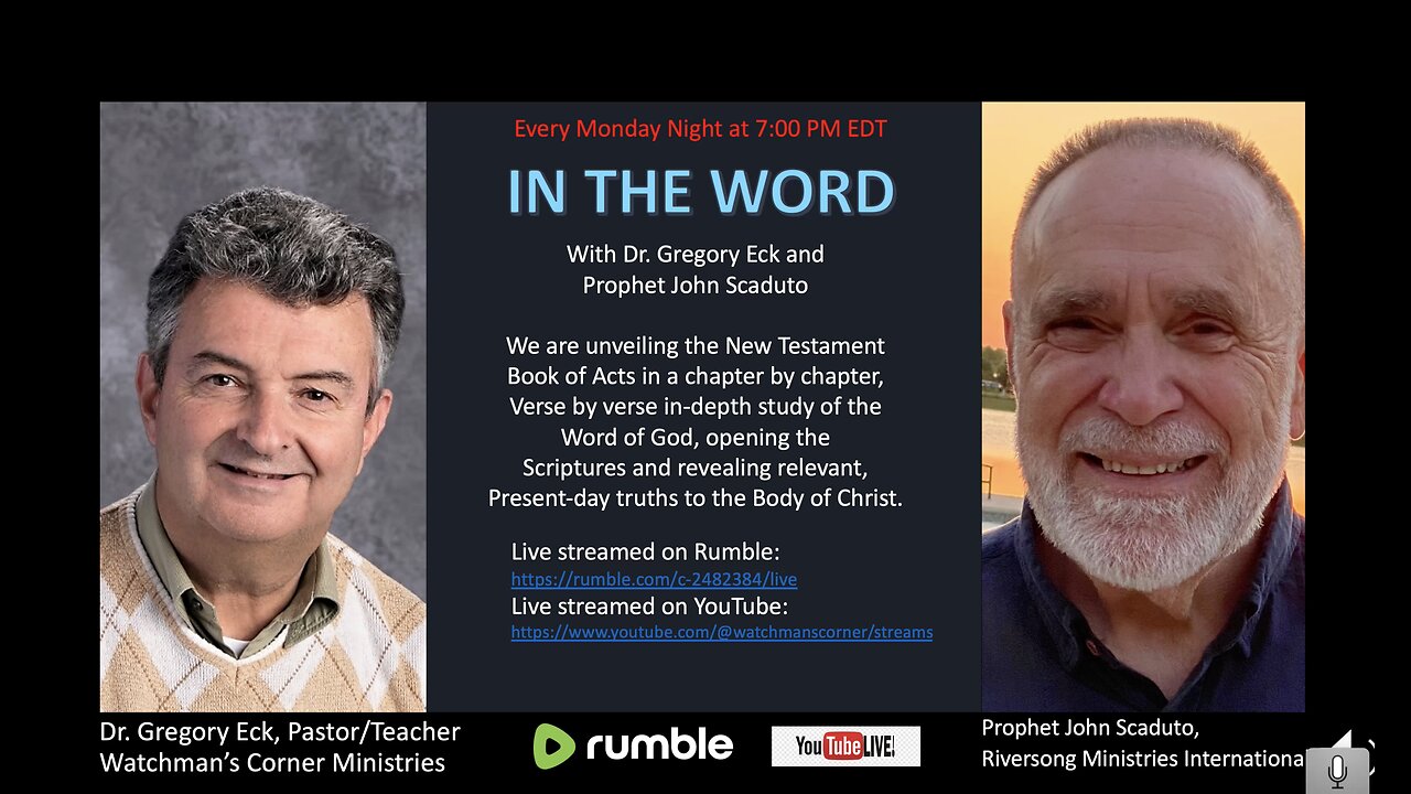 In The Word with Dr. Gregory Eck and Prophet John Scaduto