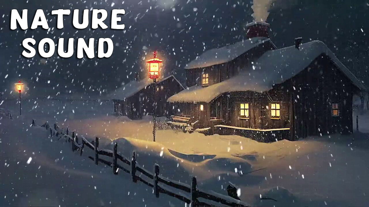 Howling Wind & Blowing Snow Sounds for Sleeping, Relaxing, Studying *Blizzard in a Mountain Village*