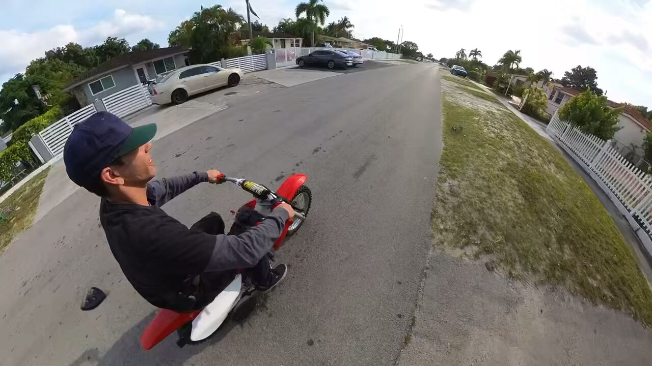 Sunset wheelies on the xr70