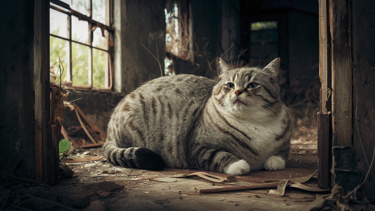 story of a fat mother cat and her kittens