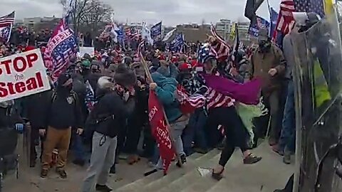 Did the Capitol Police antagonize J6 by pushing woman down steps ?