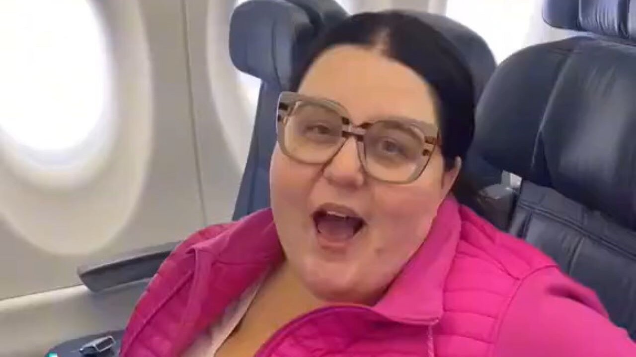 Big Fat Fattie Complains That Airplanes Are Built For Humans And Not Cows