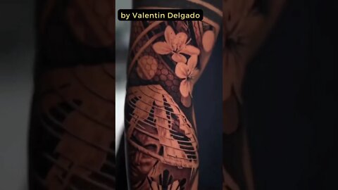Stunning work by Valentin Delgado #shorts #tattoos #inked #youtubeshorts