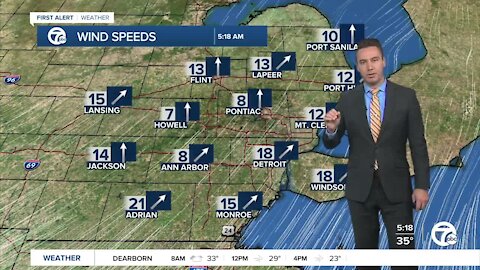 Metro Detroit Forecast: Windy winter blast Wednesday