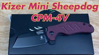 Kizer Mini Sheepdog Red Richlite CPM-4V