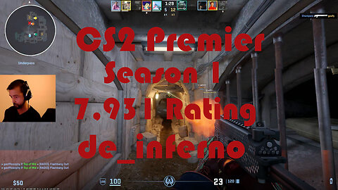 CS2 Premier Matchmaking - Season 1 - 7,931 Rating - de_inferno