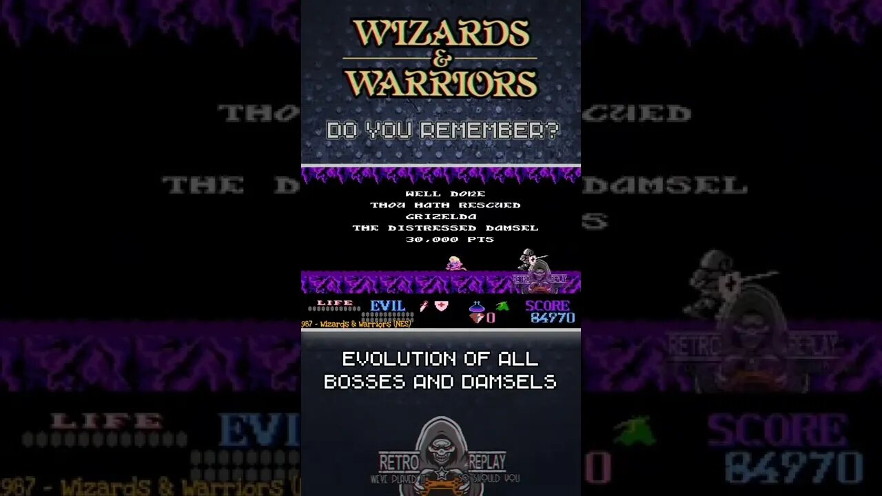 Evolution of Wizards & Warriors bosses / damsels in distress #nes #nintendo