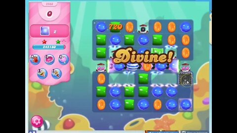 Candy Crush Level 2568 Audio Talkthrough, 2 Stars 0 Boosters