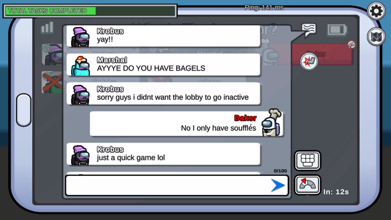 Baker is not a faker: Among Us