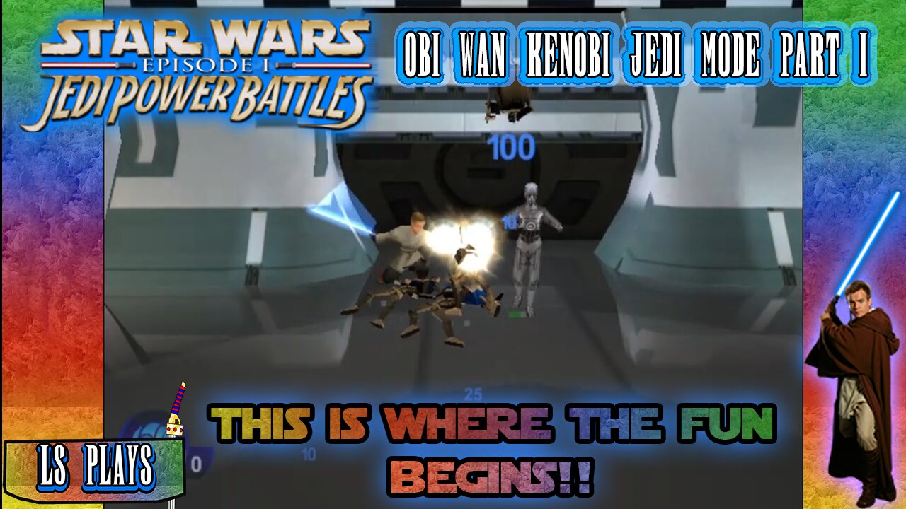 Star Wars Episode 1 Jedi Power Battles OBI Wan Jedi Mode Part 1