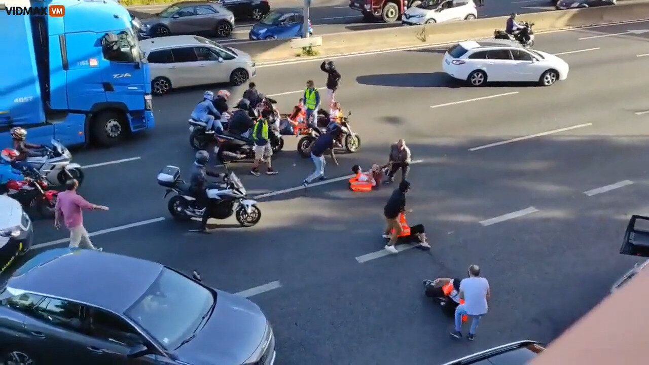 Portuguese Drivers Show The World How To Handle Climate A-Holes Blocking The Roads