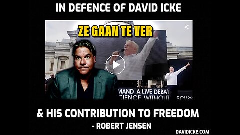 Former TV presenter, the wide-awake Robert Jensen, on David Icke and his treatment by the dutch gov