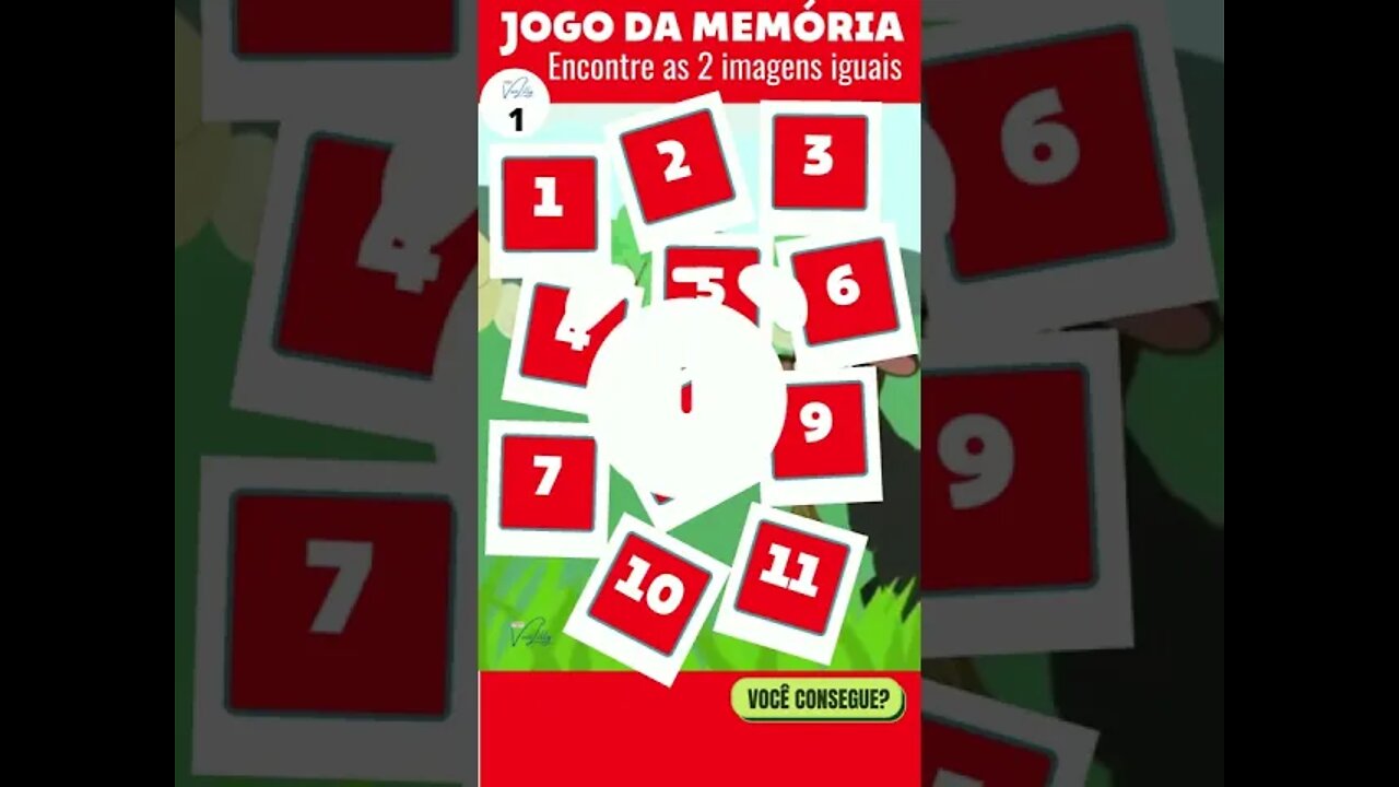 JOGO DA MEMÓRIA | # 017 | ATIVE SUA MEMÓRIA | TESTE SUA MEMÓRIA FOTOGRÁFICA COM ESSA BRINCADEIRA