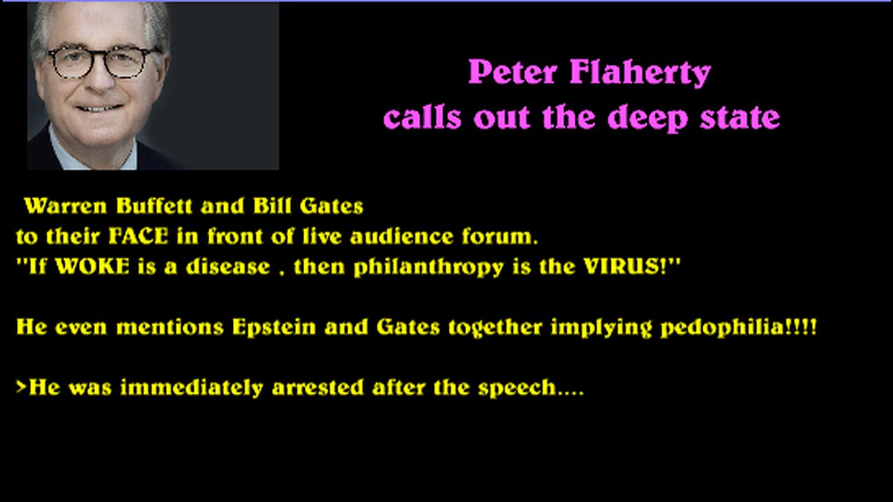 Peter Flaherty .. calls out the deep state