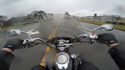 Motorcycle + Cold + Rain = Not Very Fun...