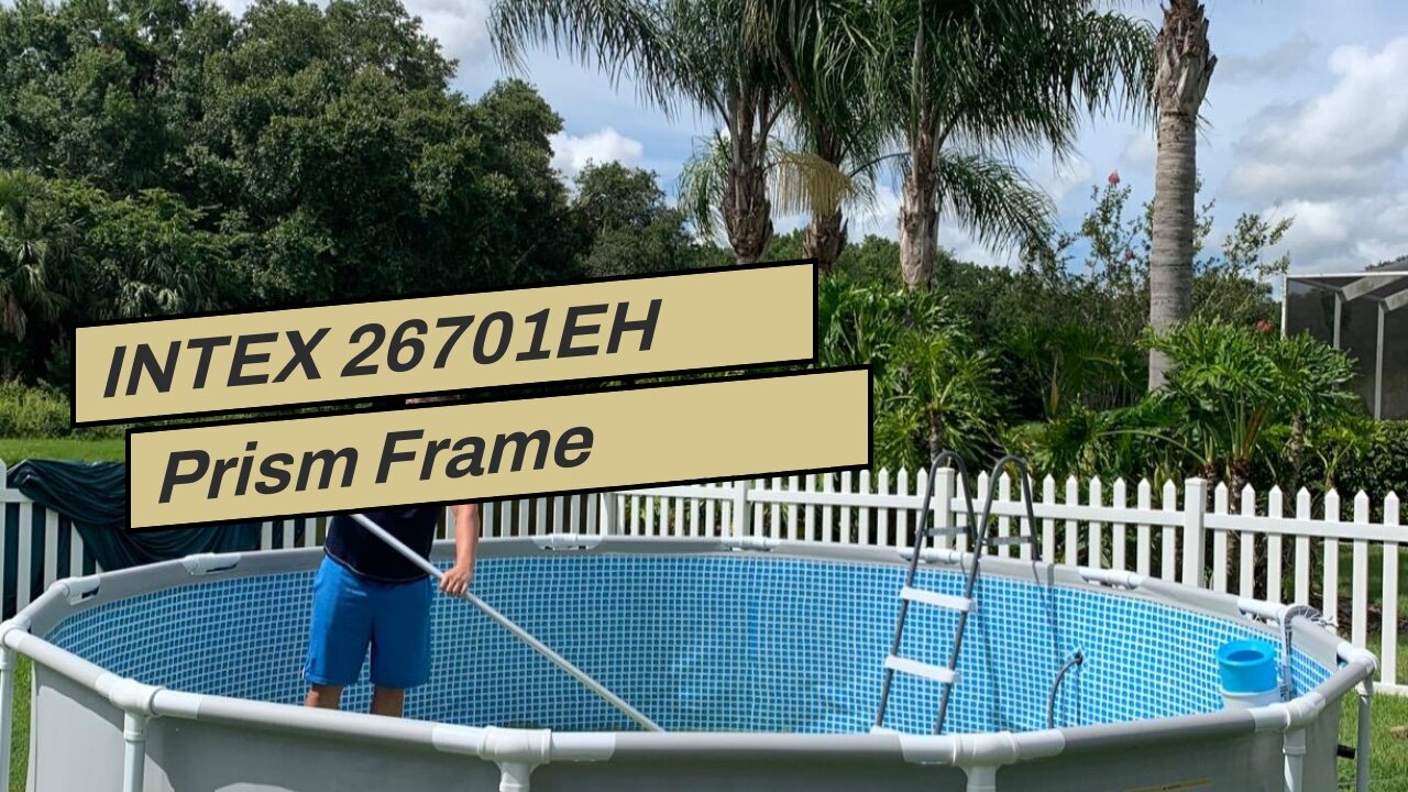 INTEX 26701EH Prism Frame Premium Above Ground Swimming Pool Set: 10ft x 30in – Includes 330 GP...