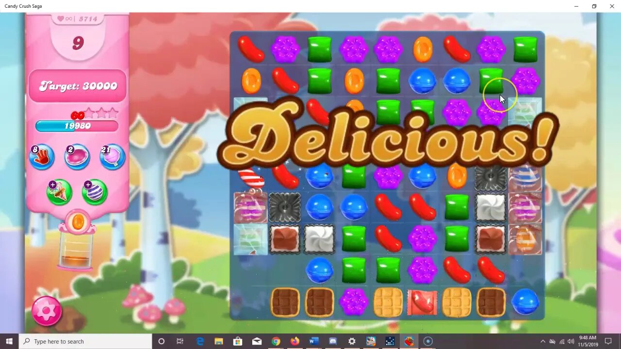 Candy Crush Level 5714 Talkthrough, 25 Moves 0 Boosters