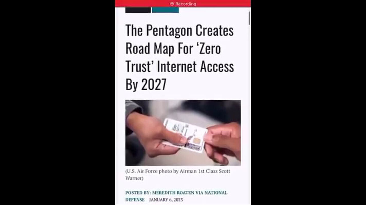 The Cabal-Run Pentagon Creates Road Map for 'Zero Trust' Internet Access by 2027 !