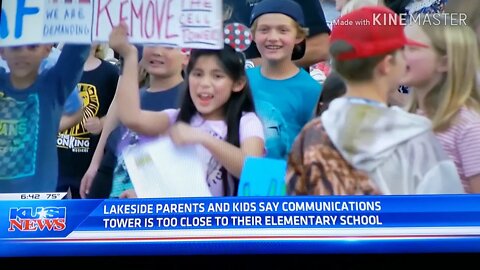 Lakeside Parents and students Protesting at&t cell tower next to their school. February 27, 2020